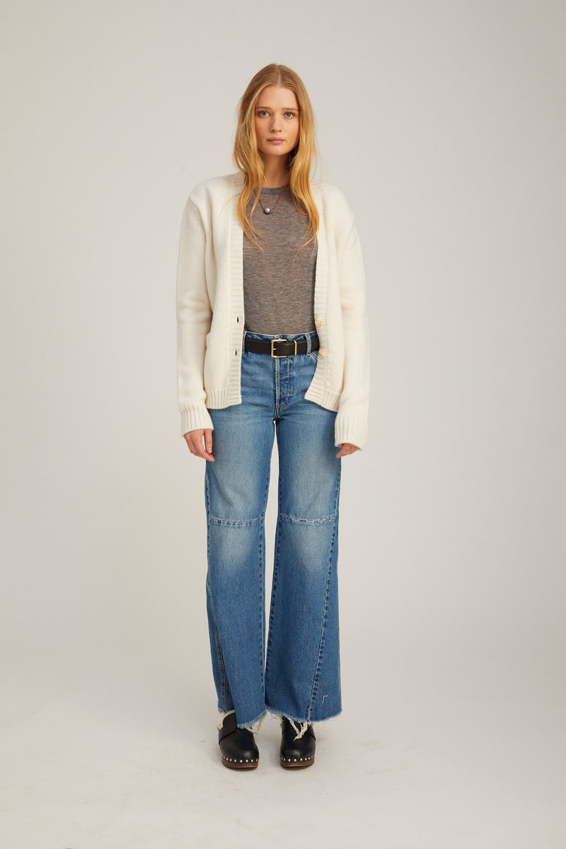 IVORY CASHMERE CARDIGAN 1