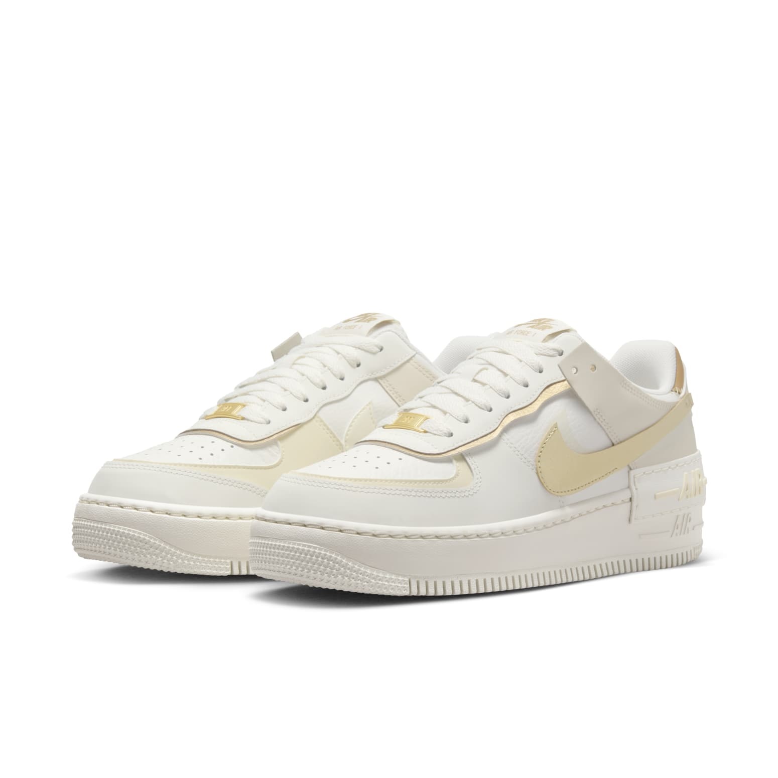 (WMNS) Nike Air Force 1 Shadow 'Sail Metallic Gold' DZ1847-108 - 2