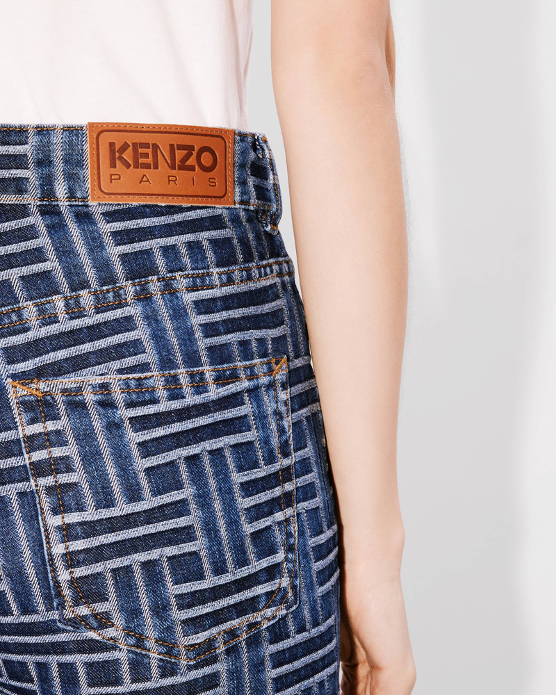 'KENZO Weave' BARA cropped jeans in japanese denim 7