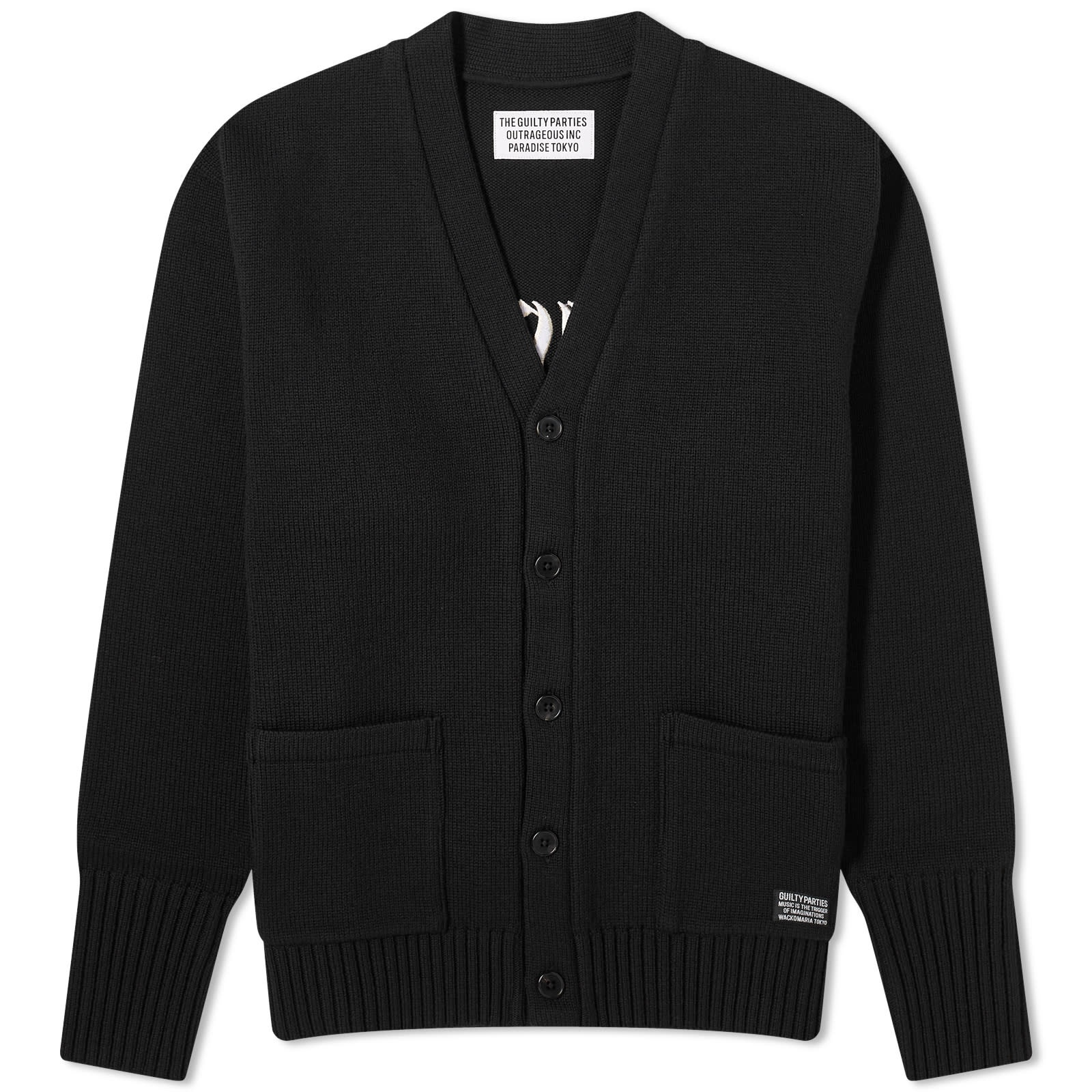 Wacko Maria Lettered Logo Wool Cardigan - 1