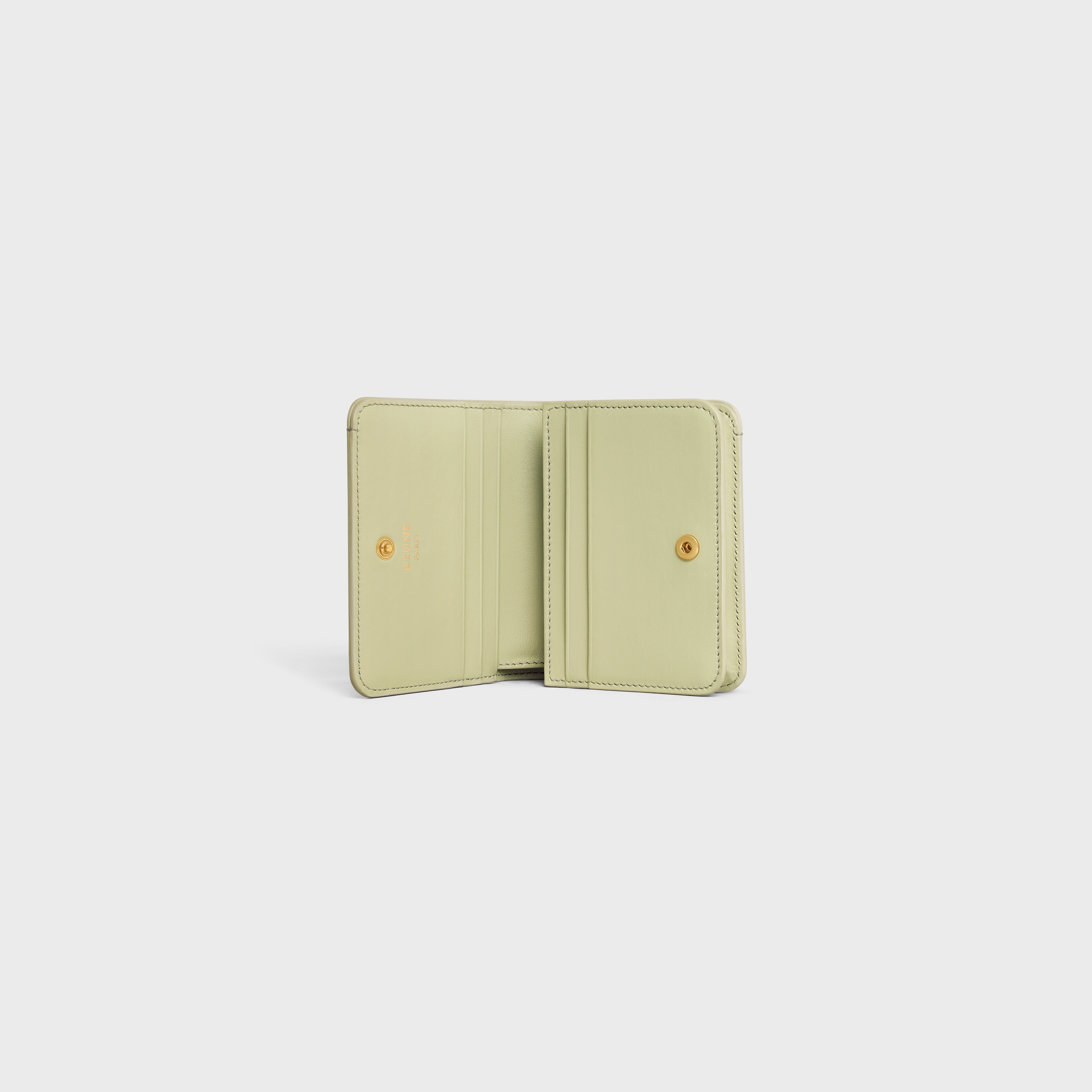 TRIOMPHE COMPACT WALLET in Shiny calfskin - 4