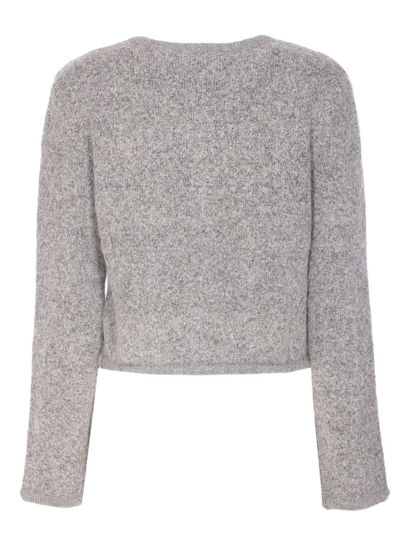 Dunst collarless bouclé cardigan outlook