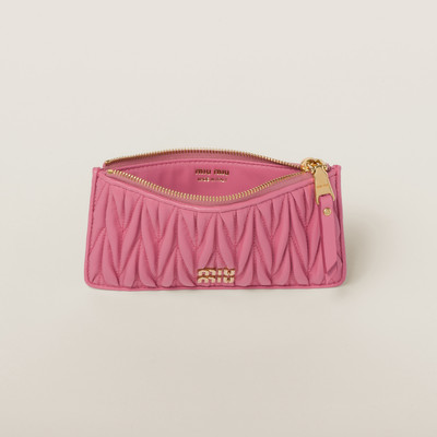 Miu Miu Matelassé nappa leather envelope wallet outlook