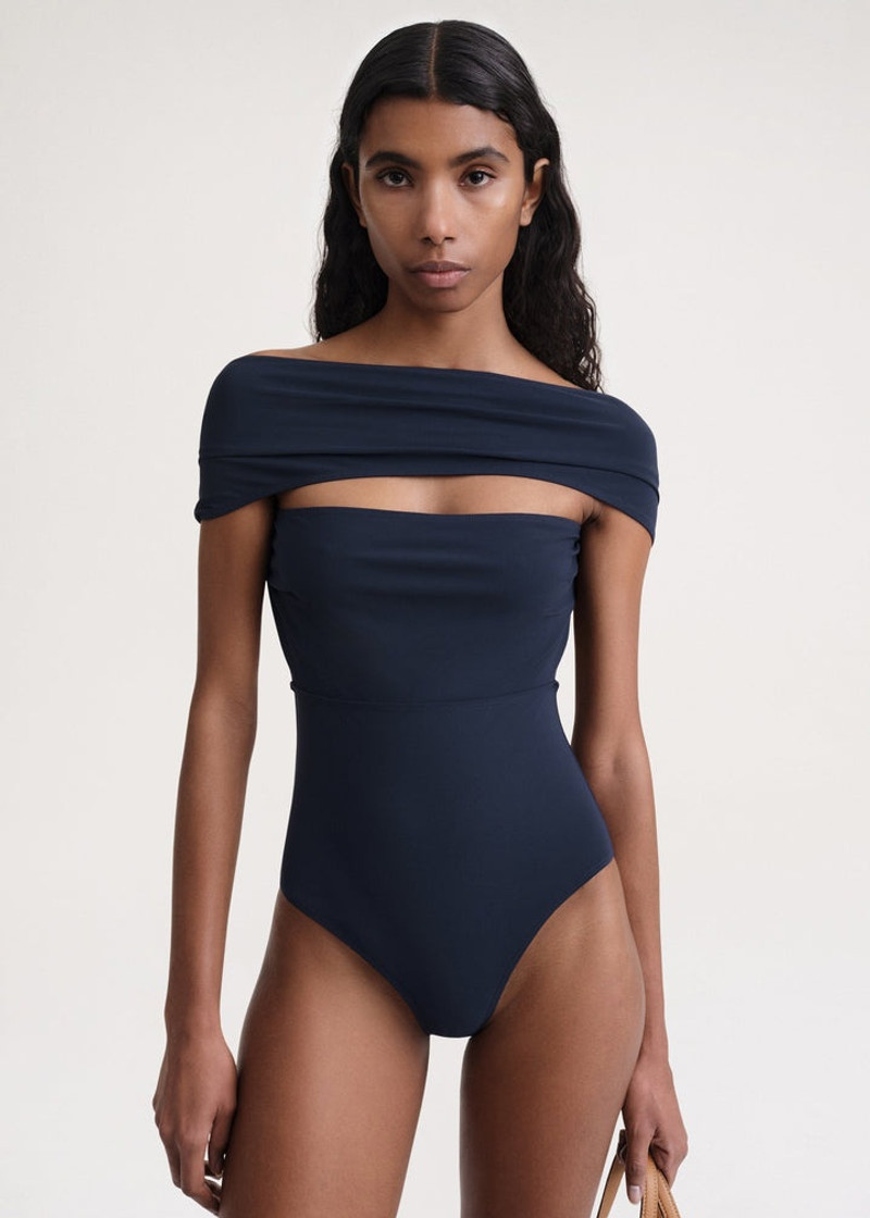 Slip-through swimsuit dark navy 5