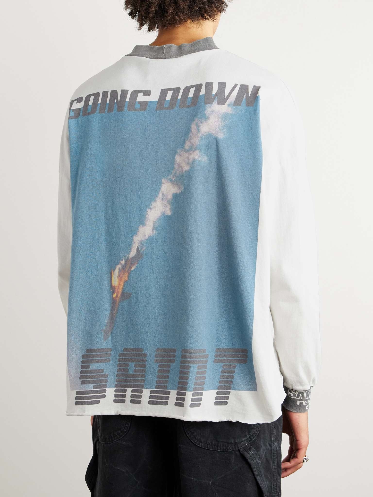 Logo-Print Distressed Cotton-Jersey T-Shirt - 3
