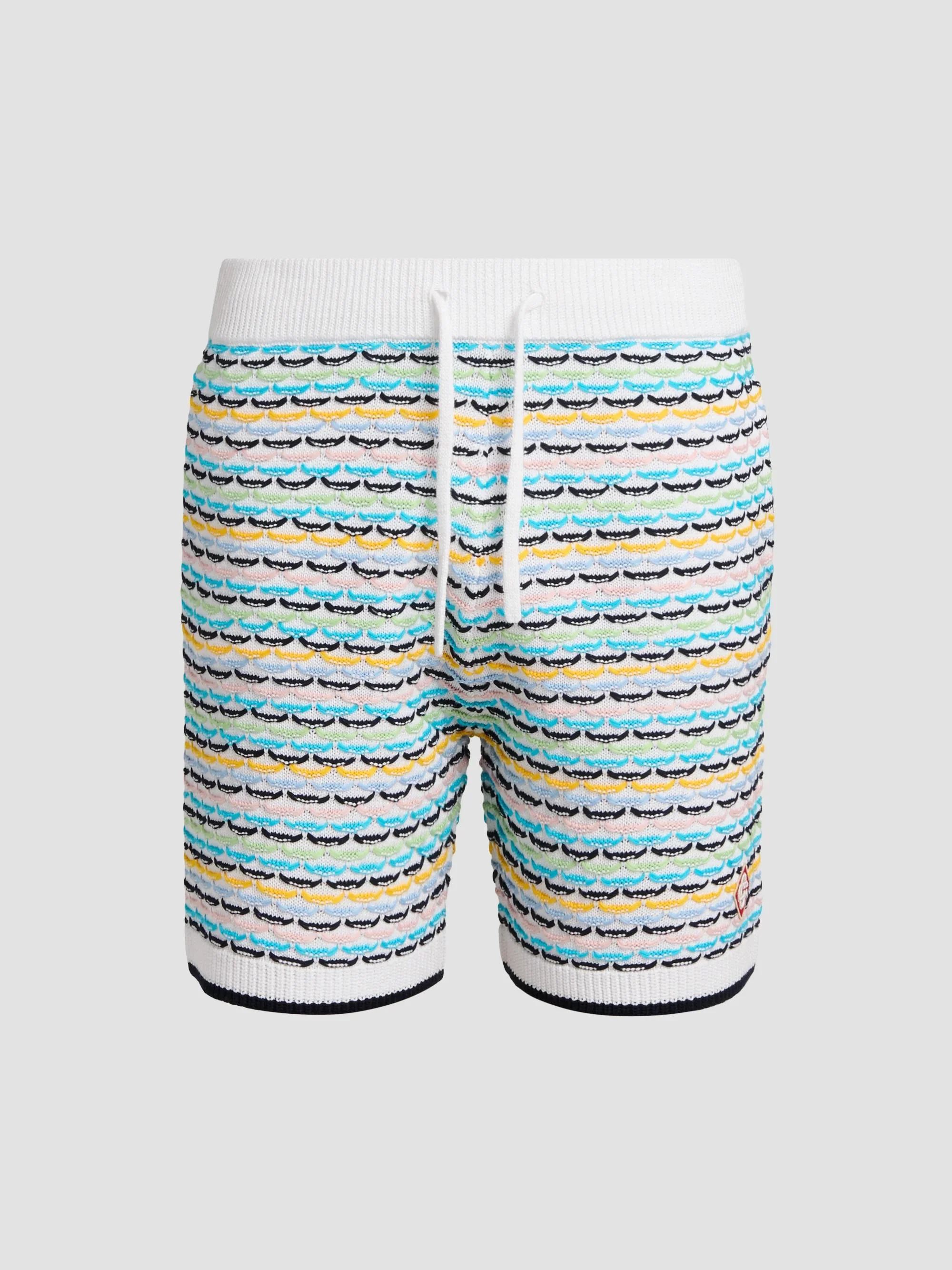 Men's Tuck-Stitch Cotton Shorts - Multi - 1