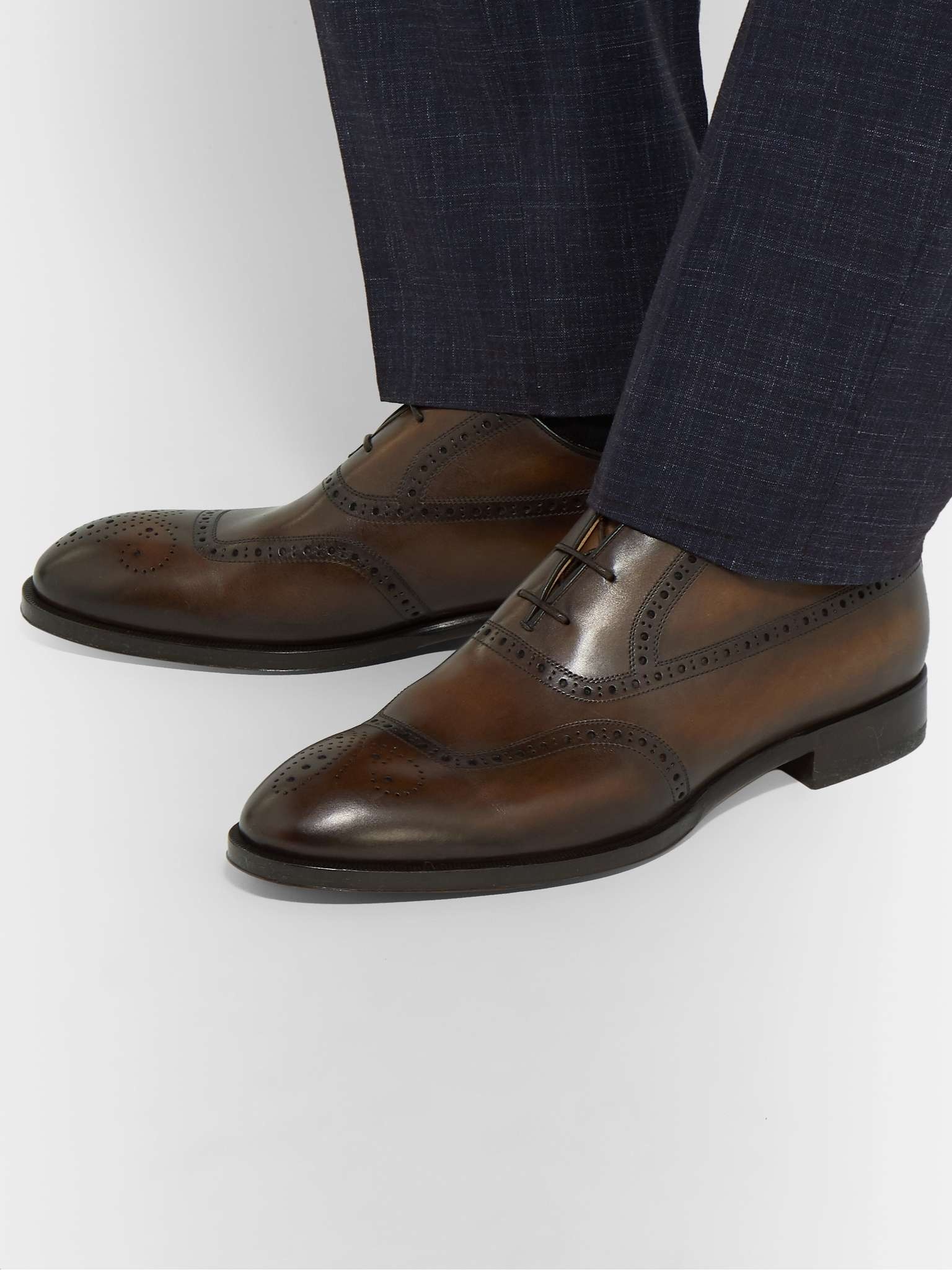 Dune Leather Wingtip Brogues - 2