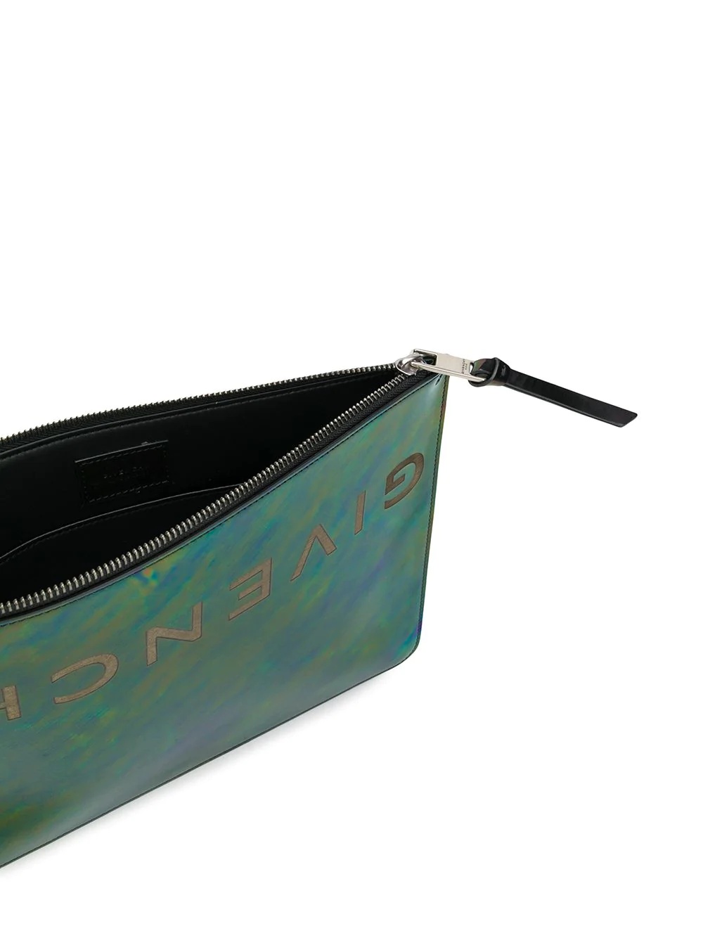 iridescent logo clutch - 5