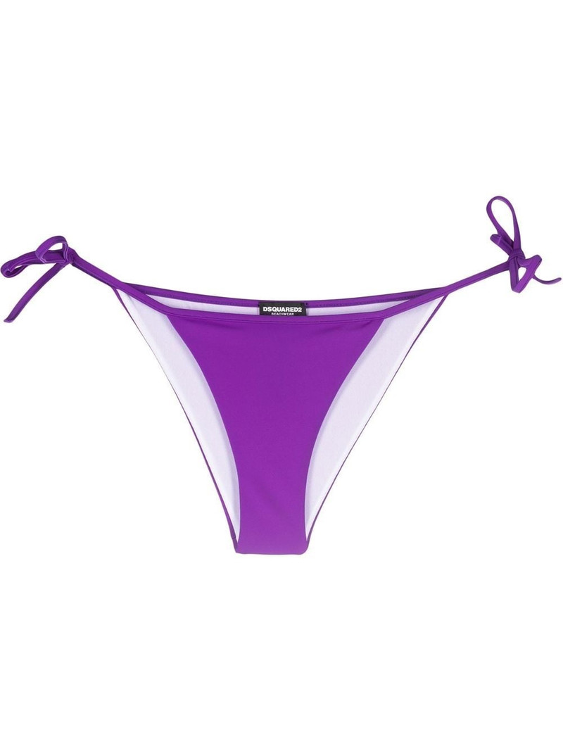 logo-print side-tie bikini bottoms 1
