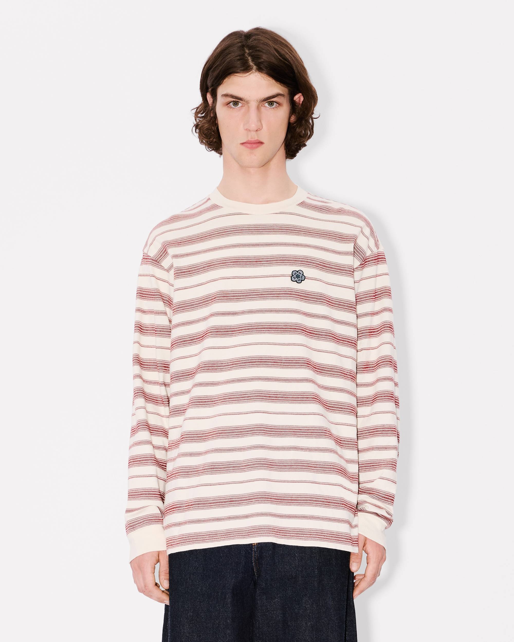 'Boke Flower' striped embroidered T-shirt in cotton - 3