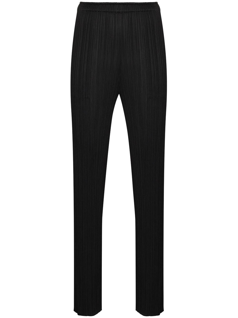 high-waisted plissé trousers - 1