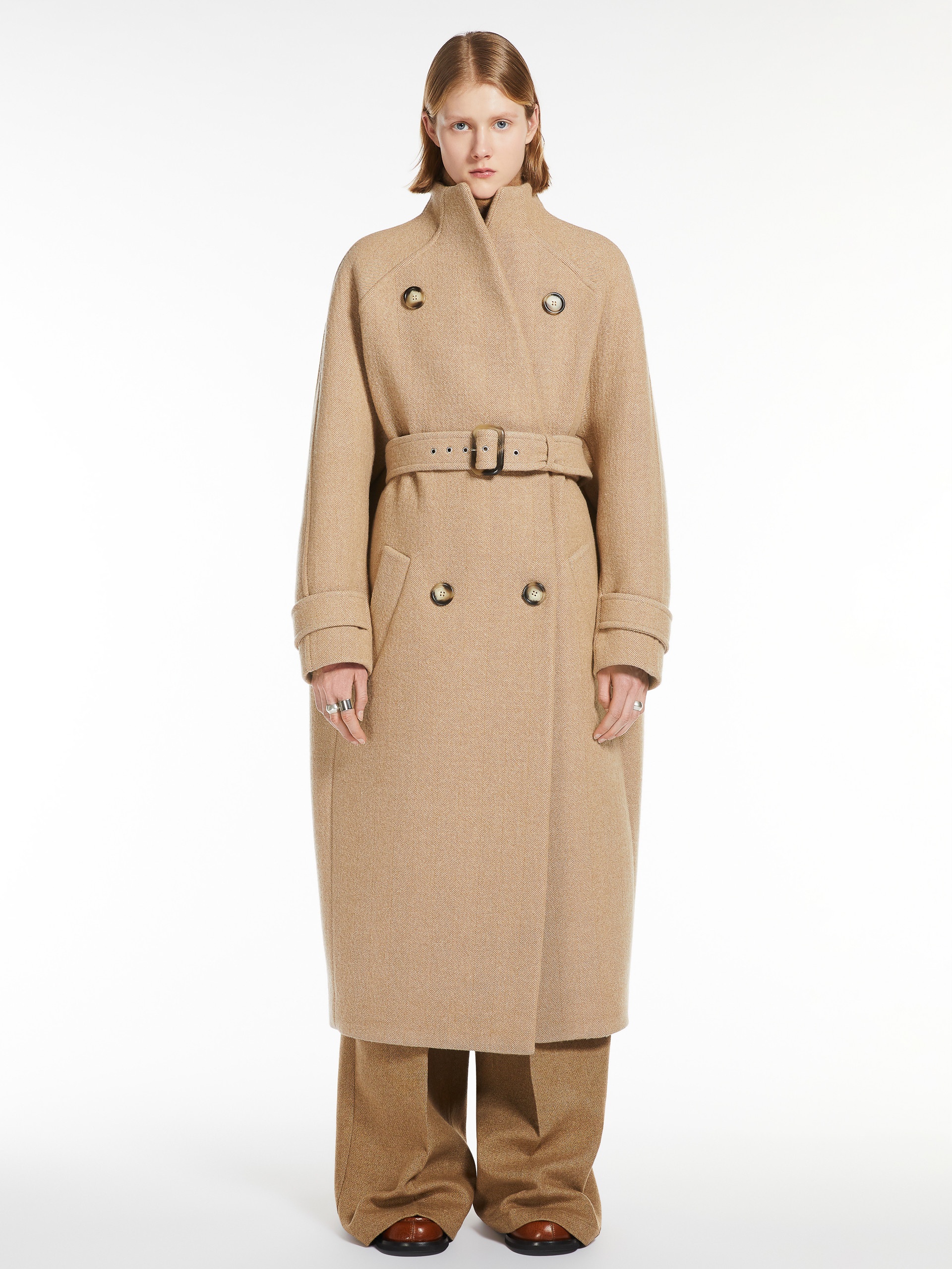 ADATTI Comfort-fit wool-blend coat - 3