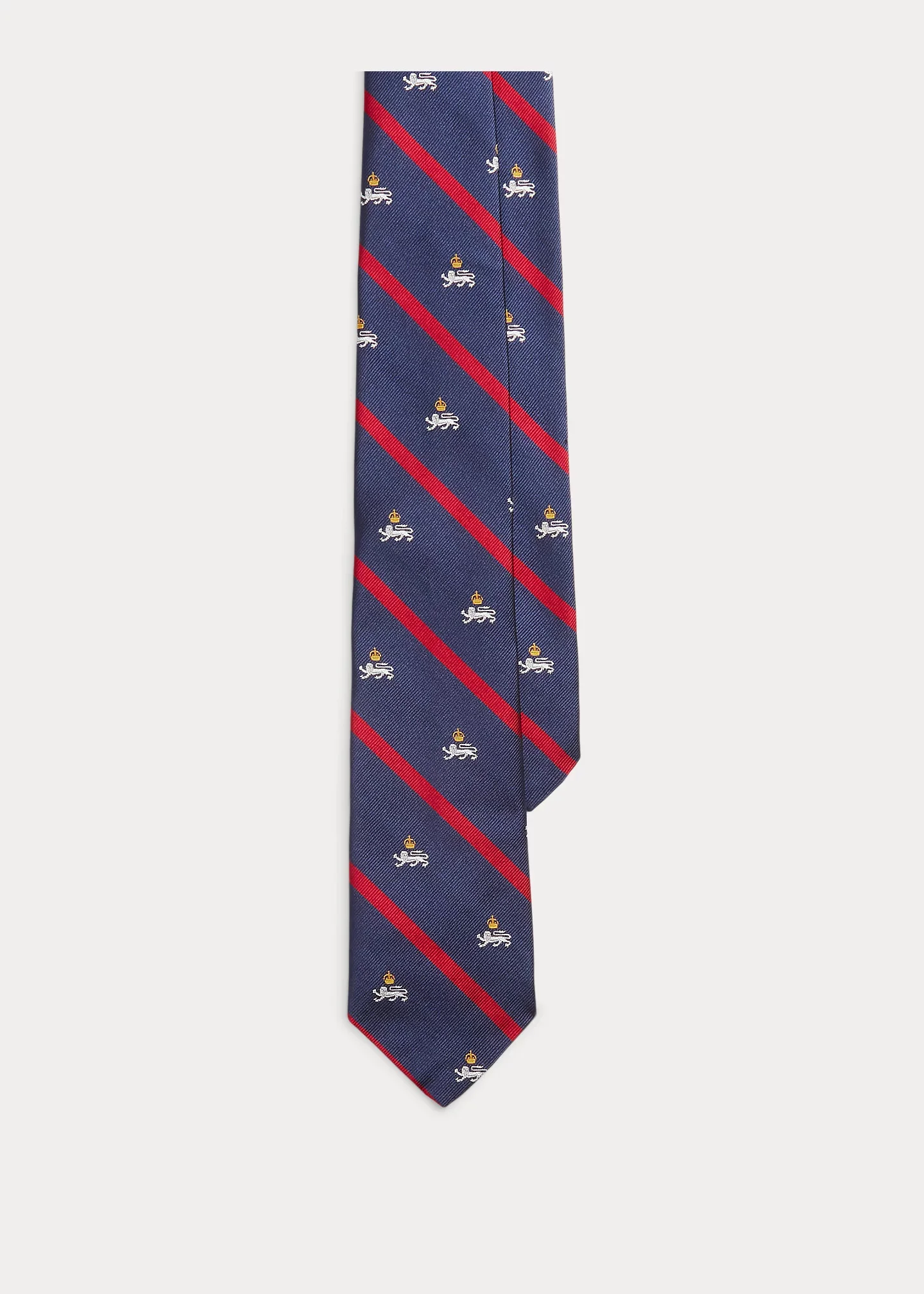 Striped Silk Repp Narrow Club Tie - 1