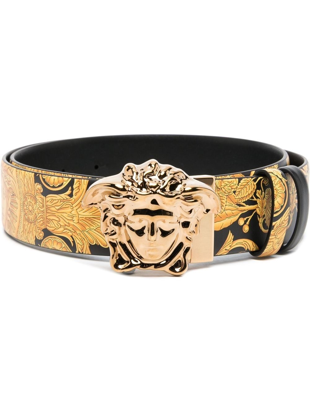 Medusa Head-buckle leather belt - 1