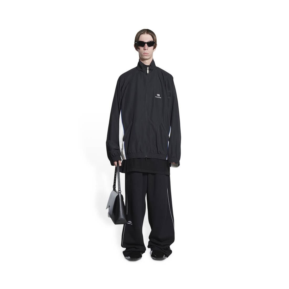 Women's Sporty B Tracksuit Jacket in Black - 2