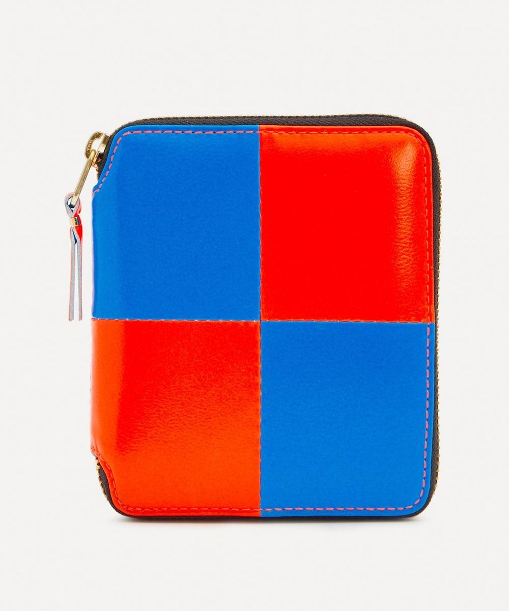 Leather Fluo Squares Wallet - 1