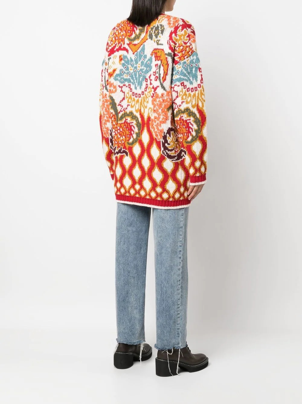 abstract-print long-sleeve jumper - 4