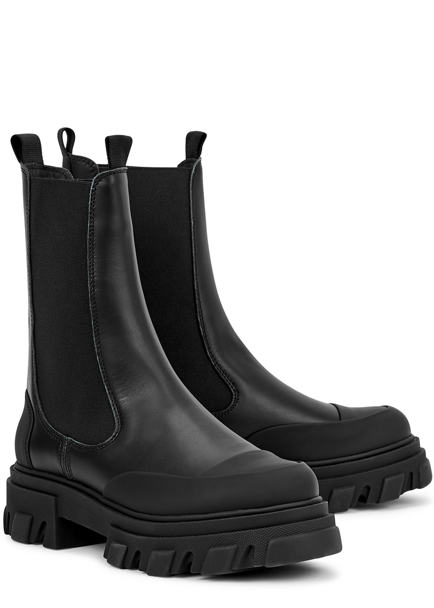 Black leather Chelsea boots - 2