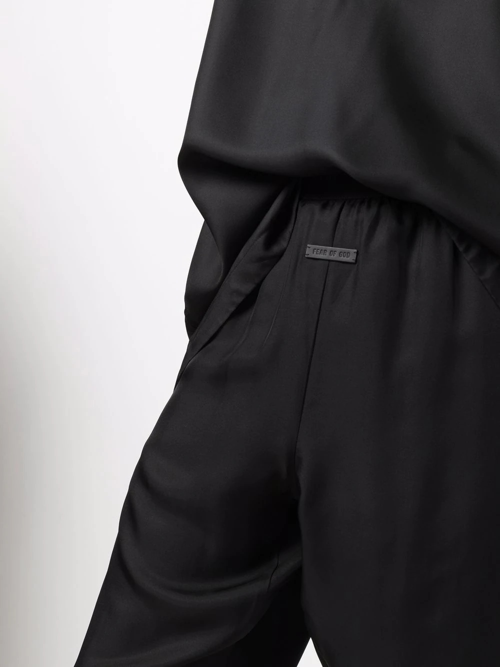 logo-waist drop-crotch trousers - 5