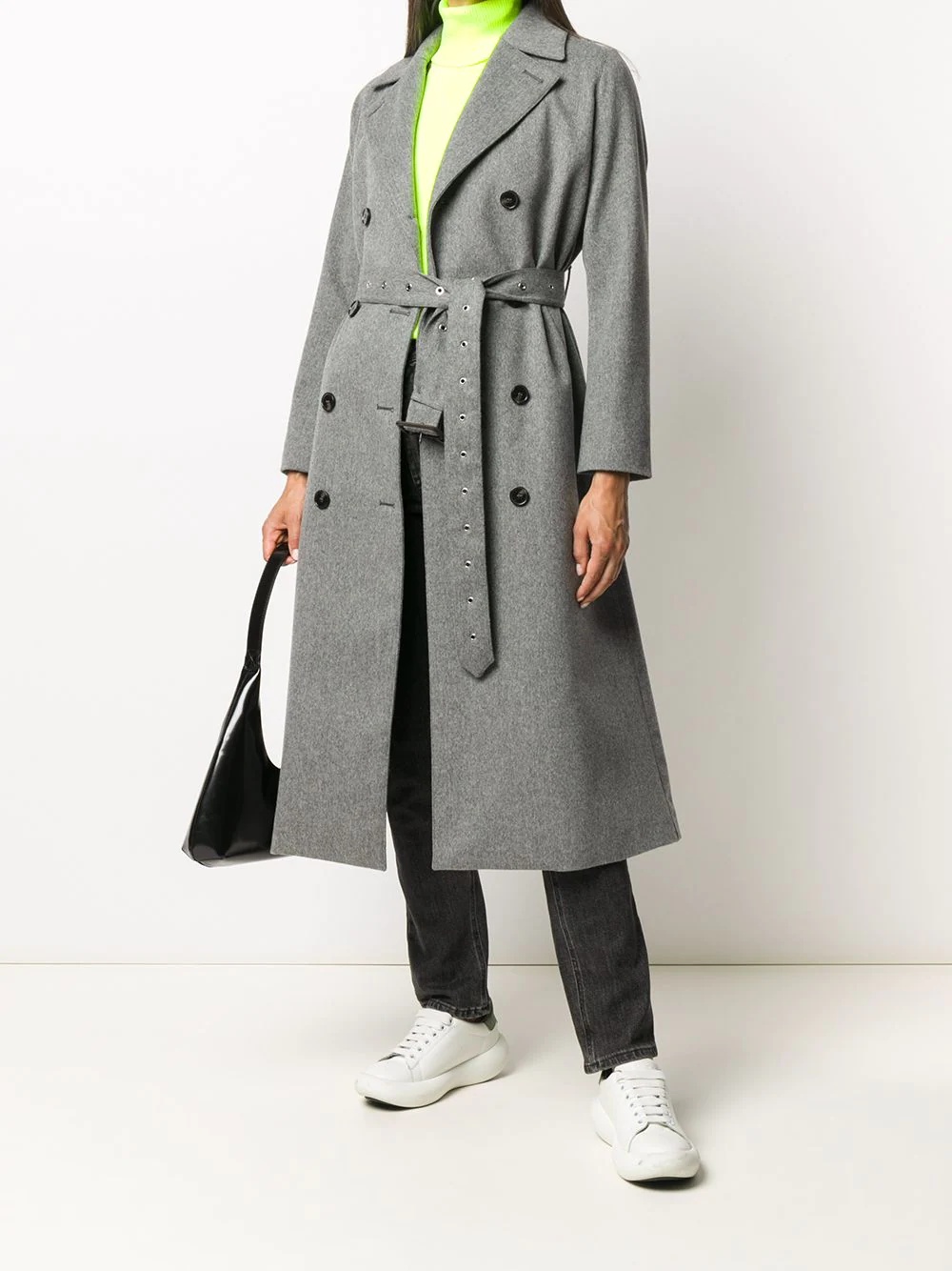 double-breasted wool coat - 2