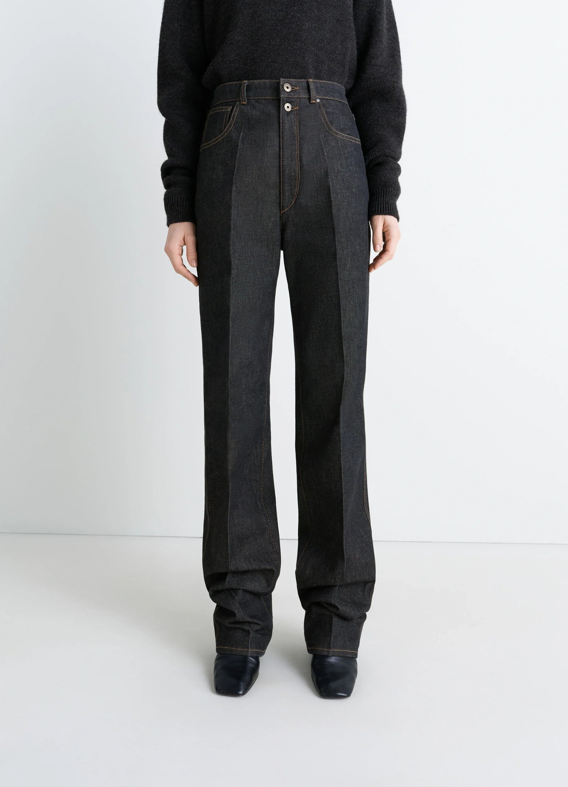 HIGH WAISTED STRAIGHT PANTS - 4