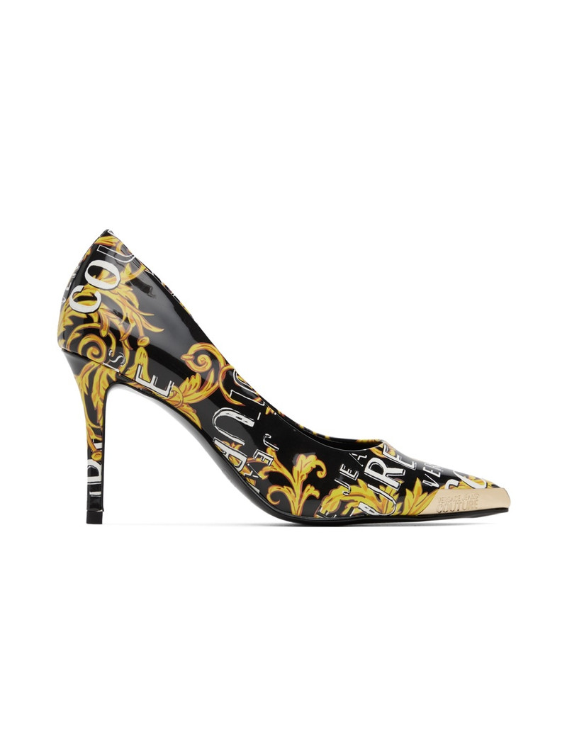 Black & Yellow Scarlett Heels 1