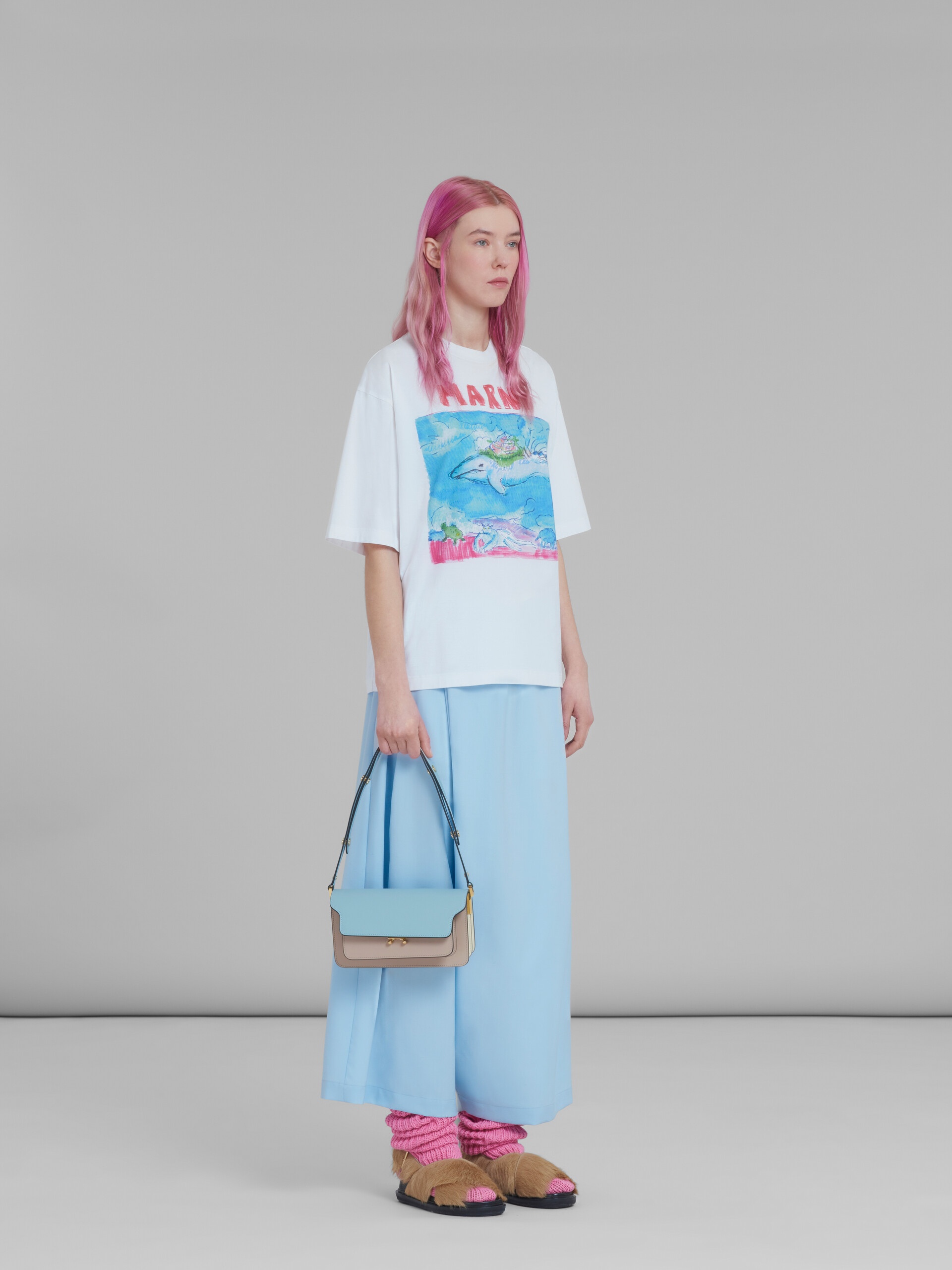 KARATE PANTS IN LIGHT BLUE TROPICAL WOOL - 5