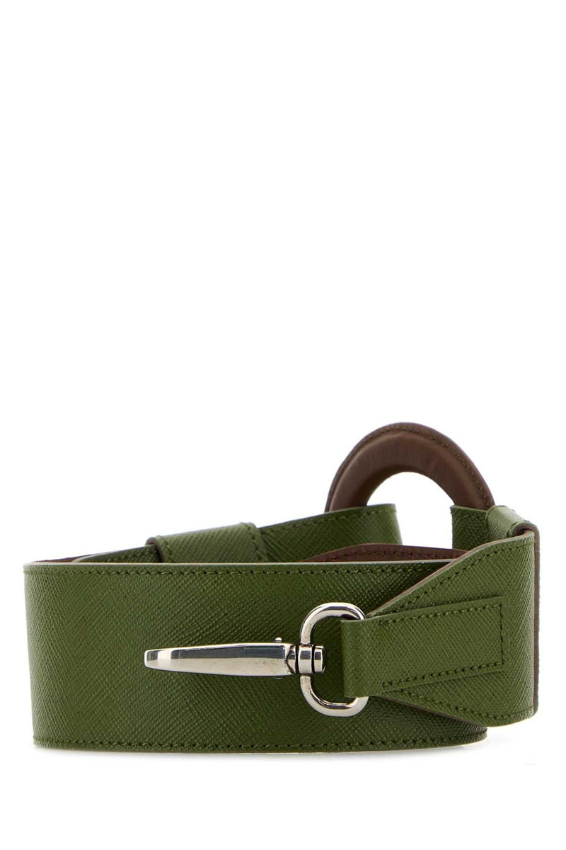 Prada Men Pistachio Green Leather Shoulder Strap - 1