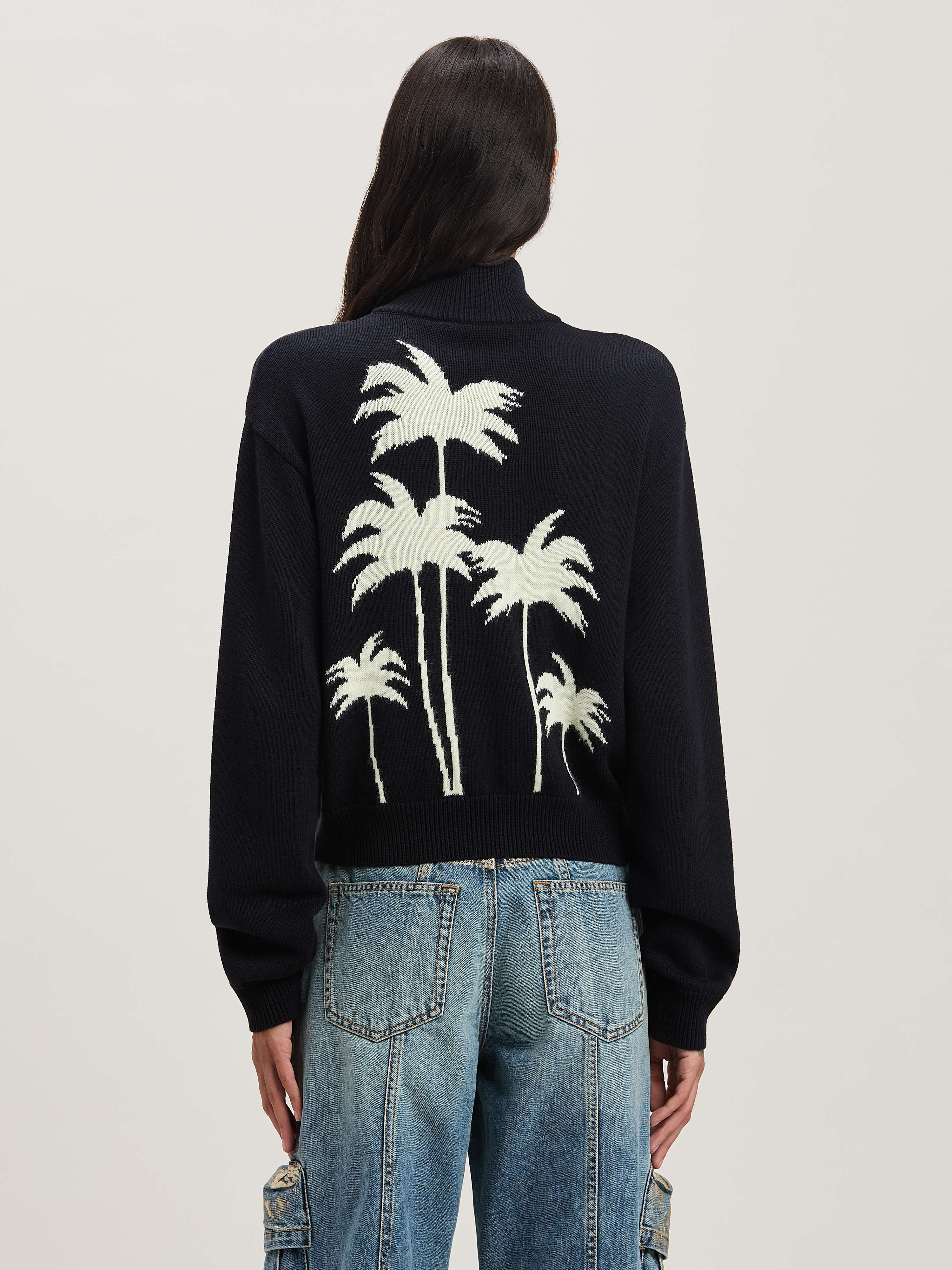 Palm Inlay Track knit jacket - 5