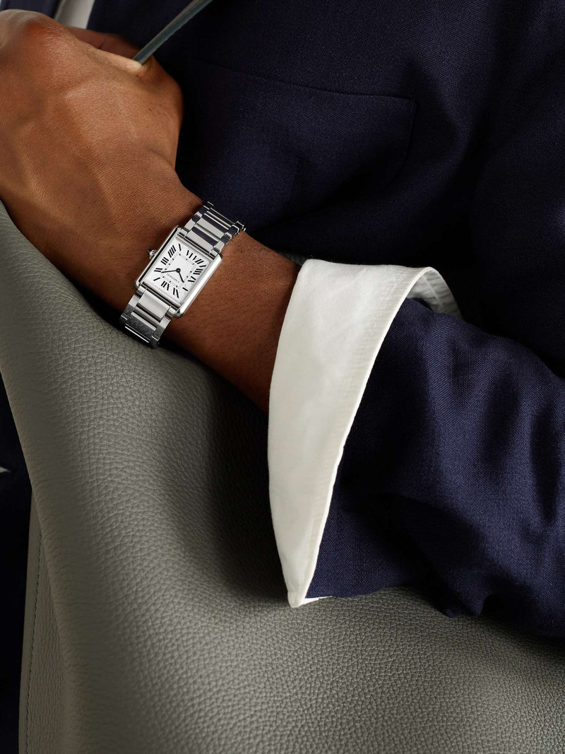 Cartier Tank Must de Cartier Large SolarBeat™ 33.7mm Stainless Steel Watch, Ref. No. CRWSTA0122 outlook