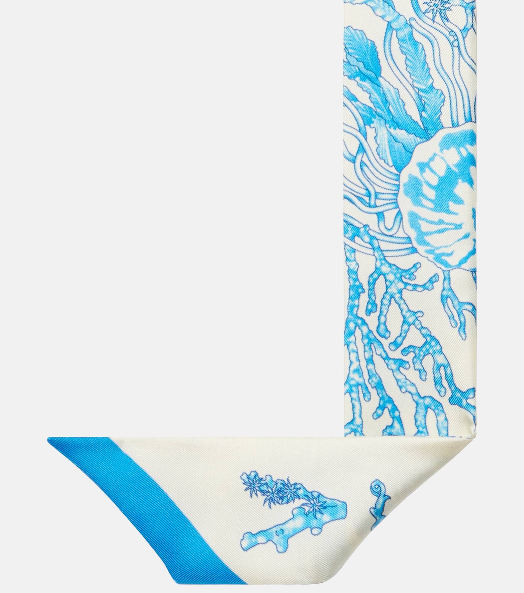 Underwater Barocco silk twill scarf - 4