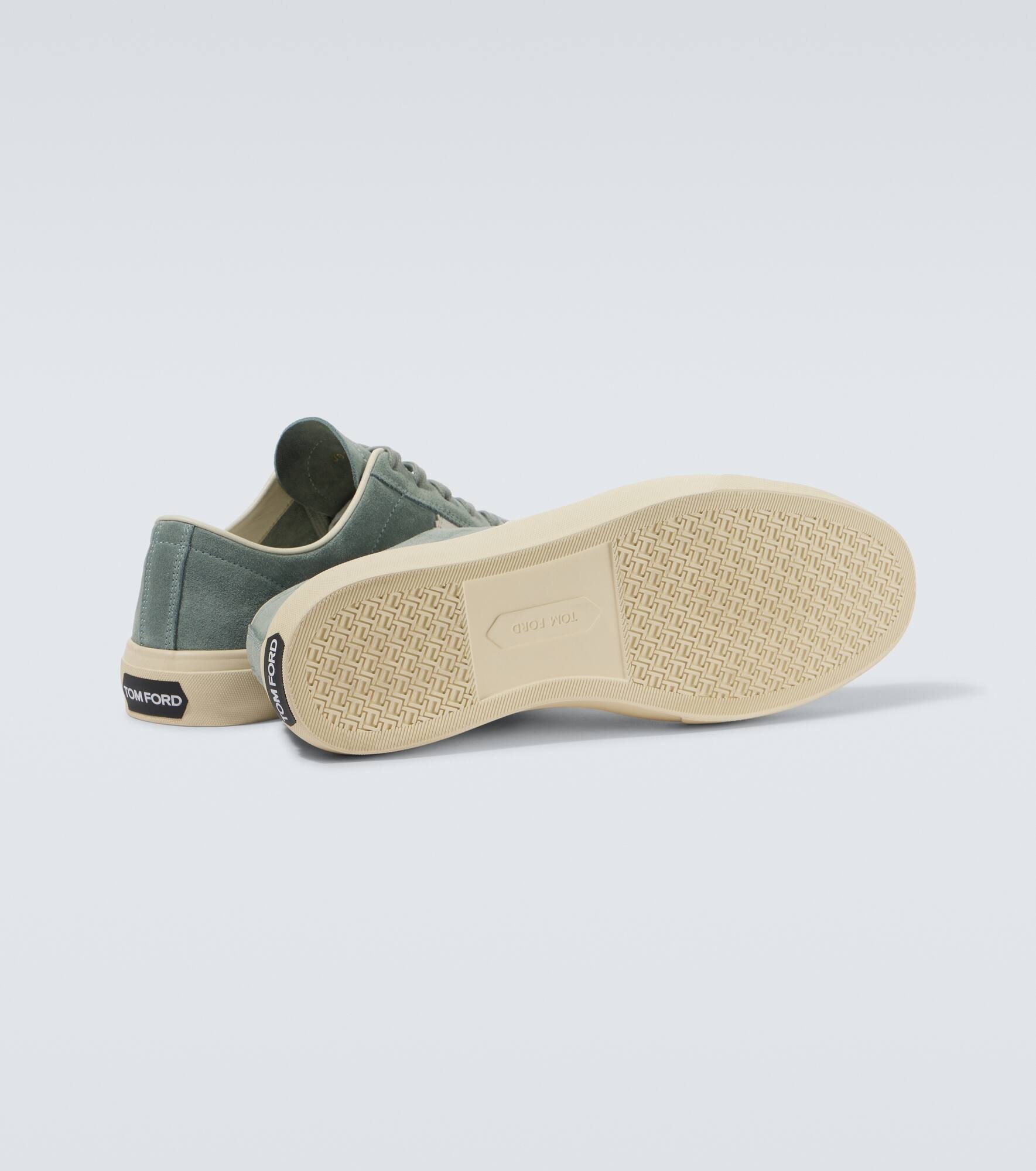 Cambridge leather-trimmed suede sneakers - 7