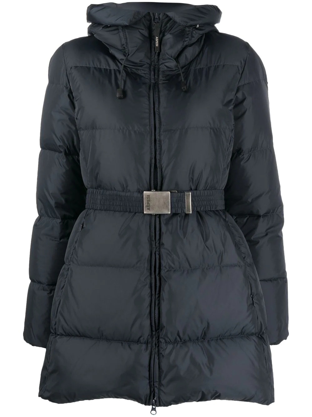 belted quilted coat - 1