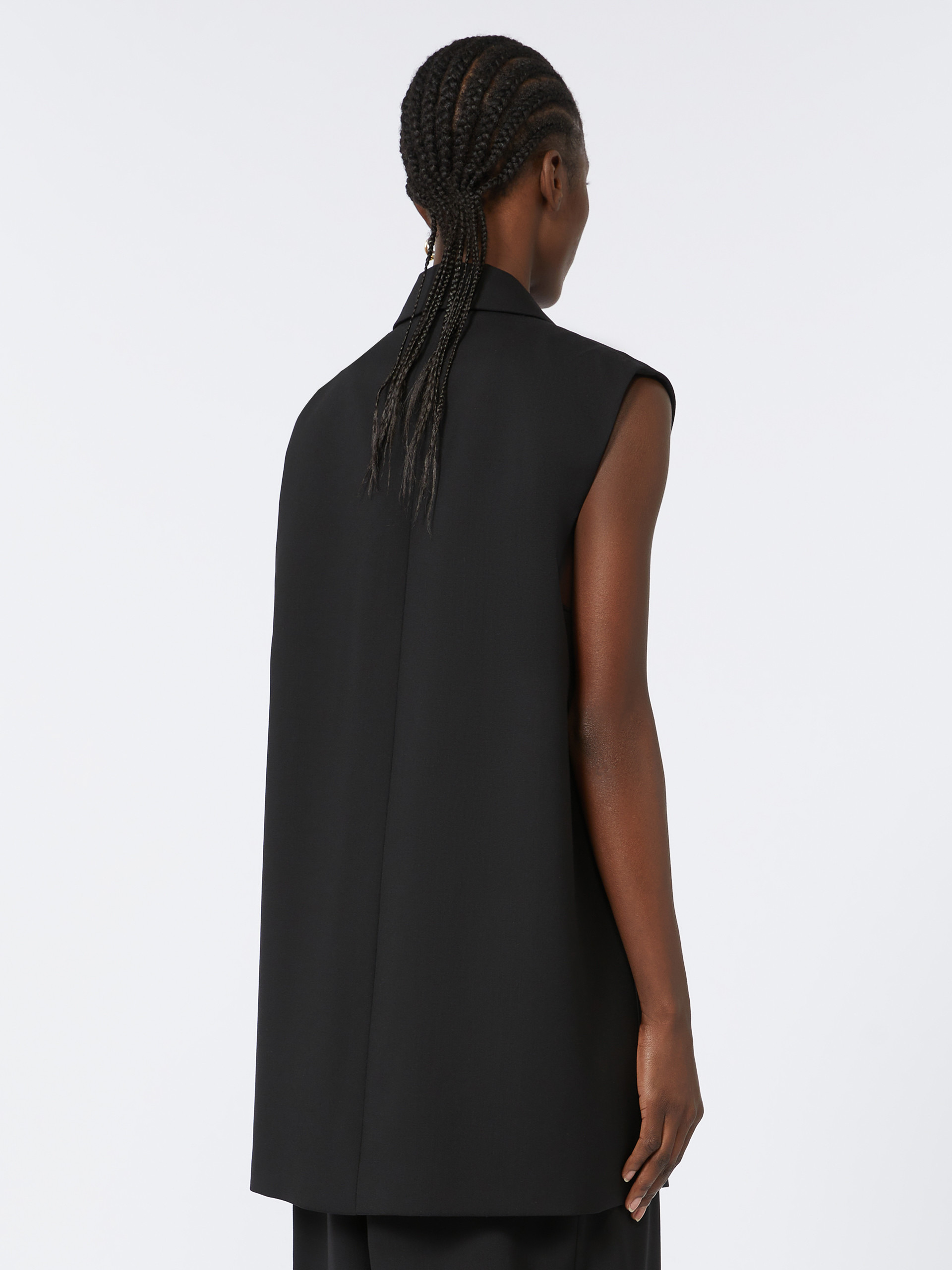 CIURMA Long sleeveless wool blazer - 4