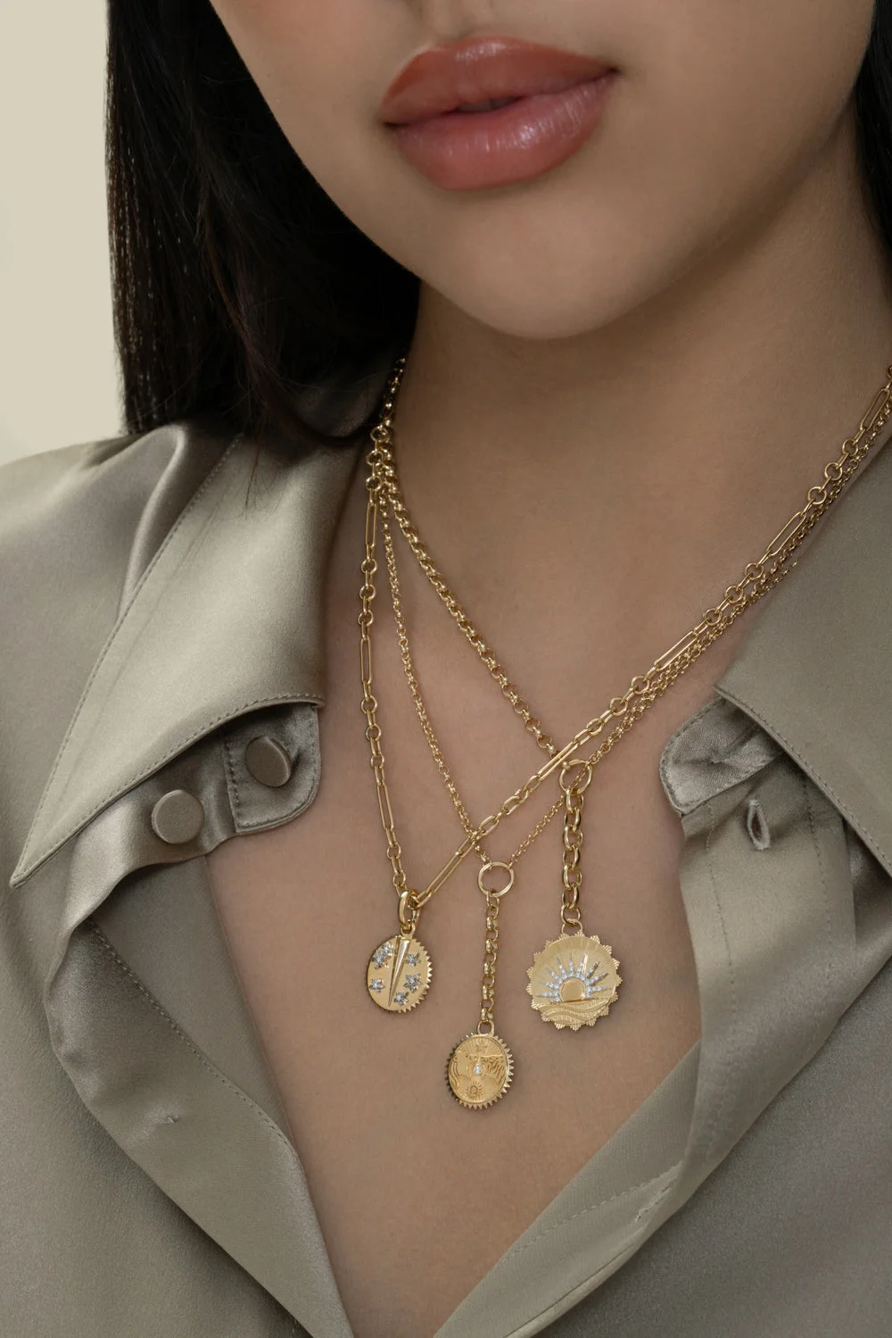 Mixed Clip - Fine Mixed Clip Chain Necklace - 1