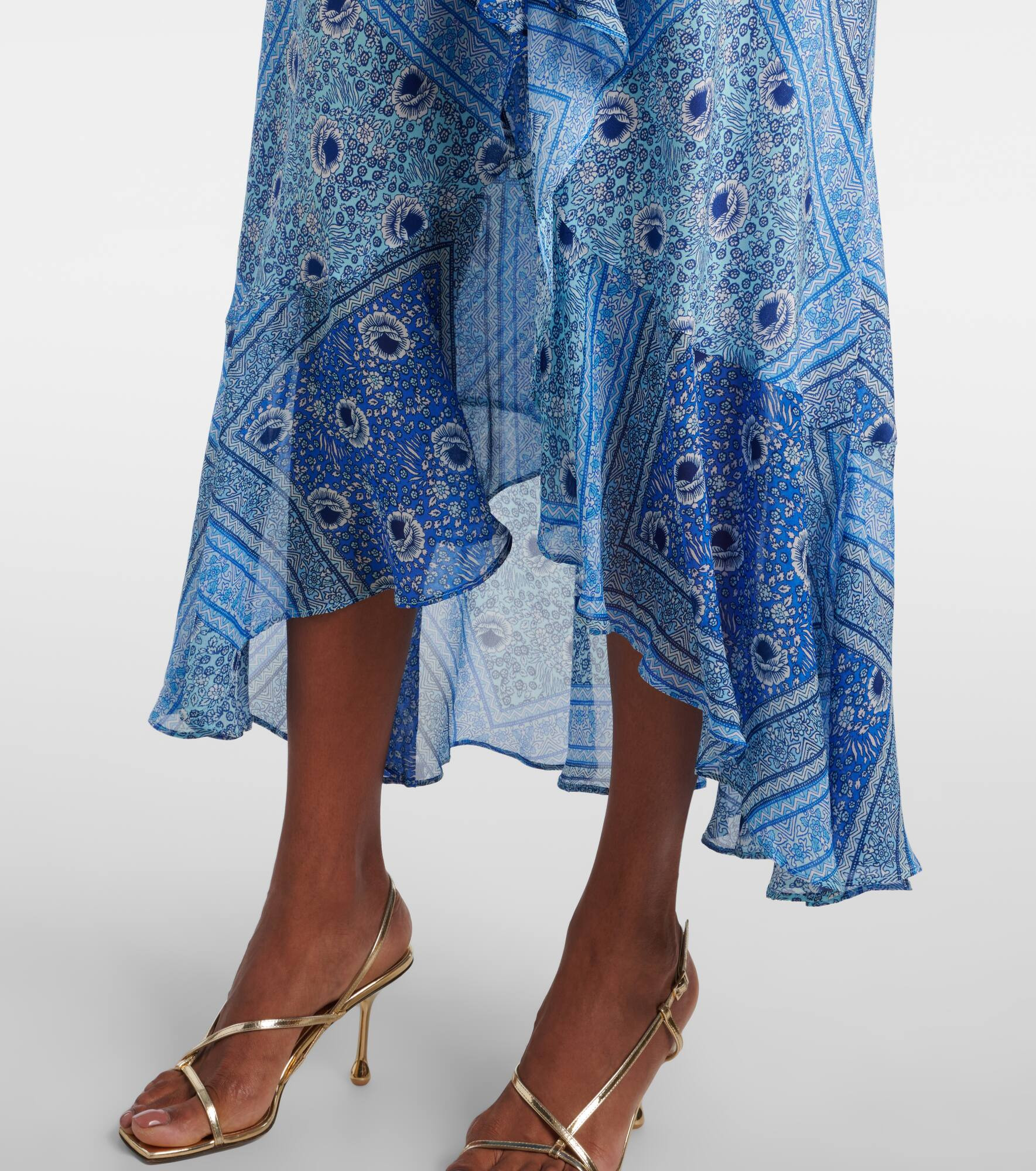 Gracye ruffled silk maxi dress - 5