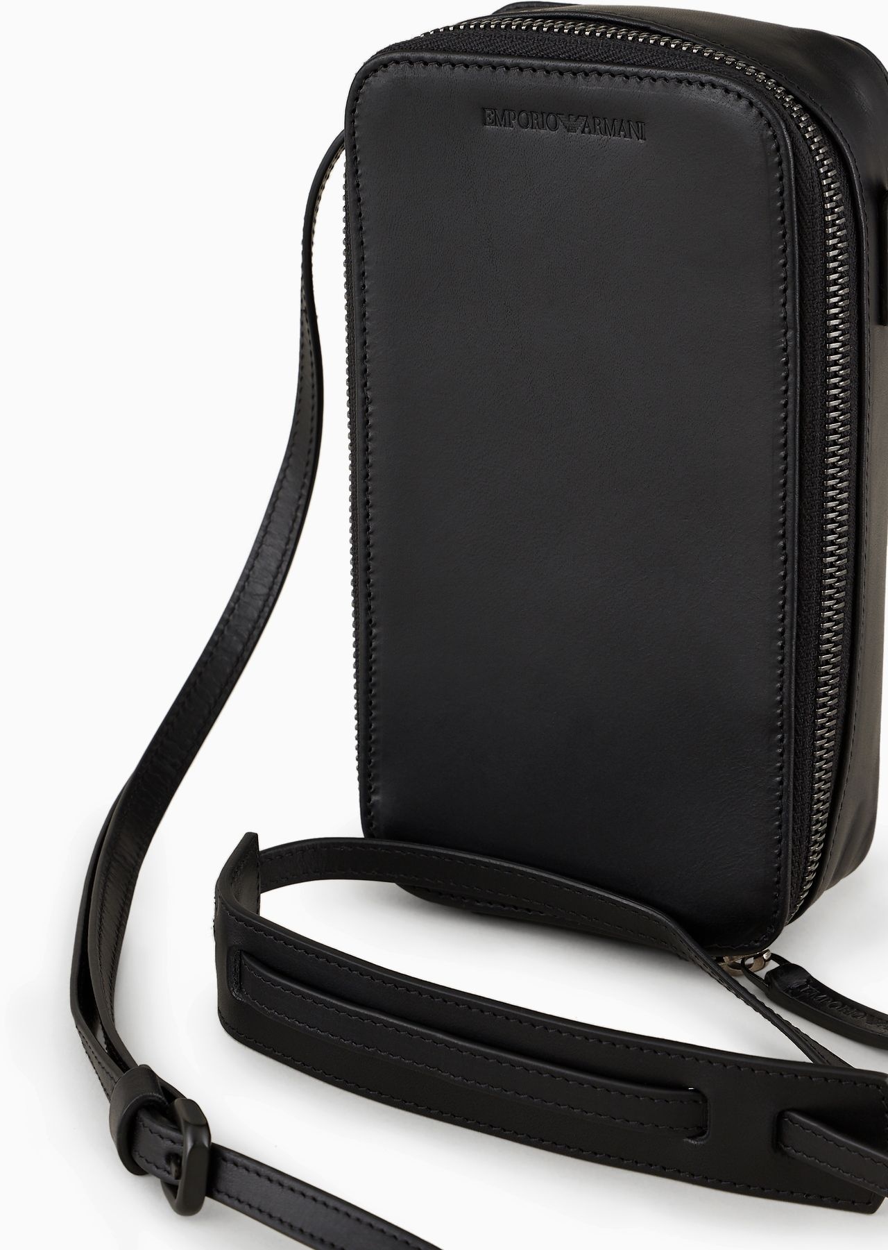 Leather iPhone case with logo and strap - 5