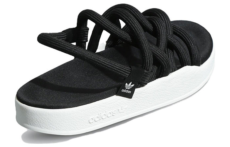 (WMNS) adidas Originals Adilette Noda Shoes 'Black White' FZ6438 - 4
