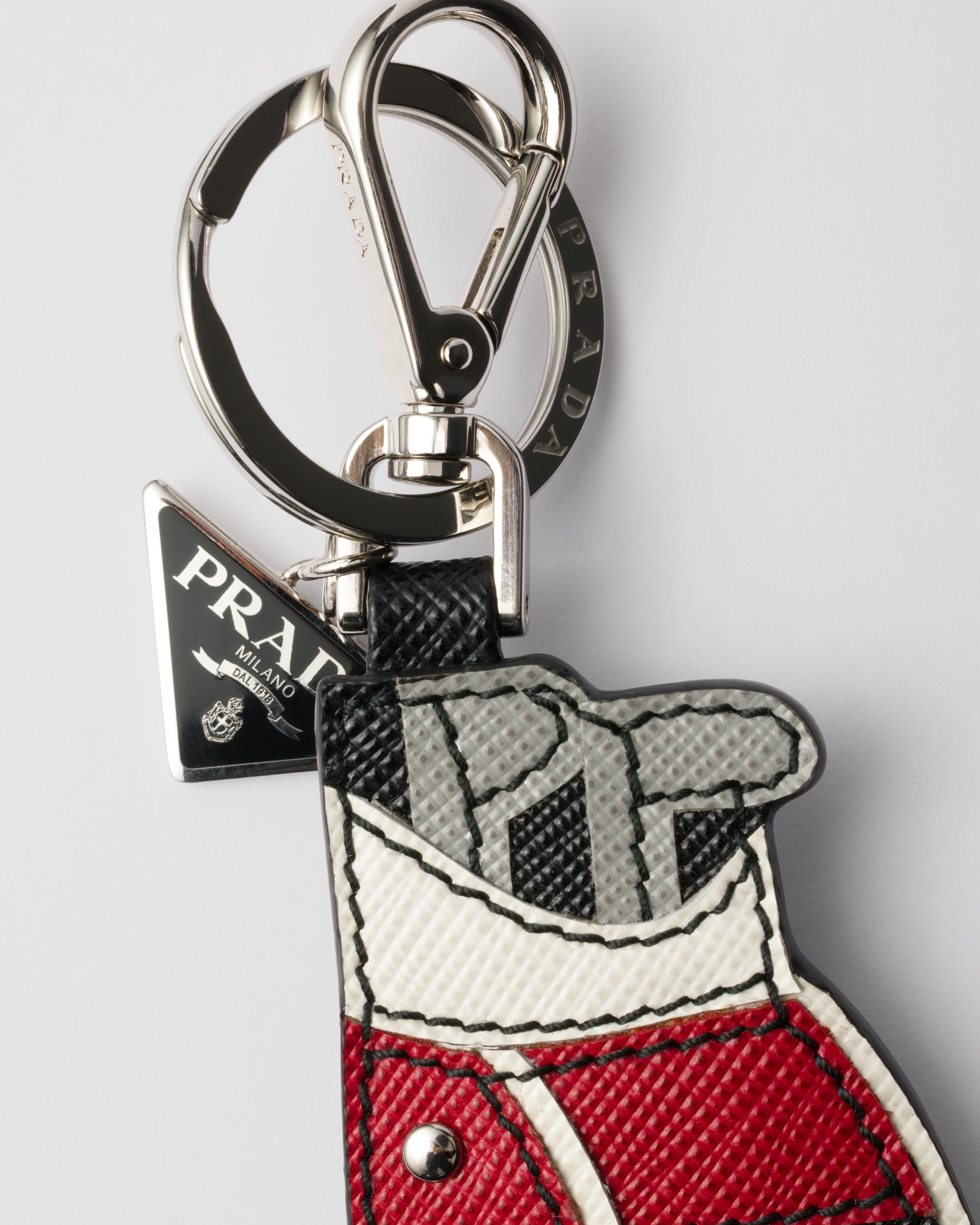 Saffiano leather golf tee bag charm - 2
