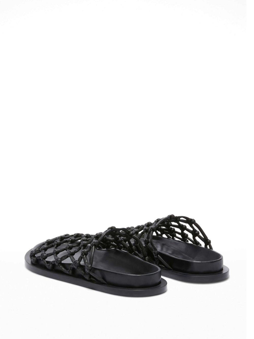 mesh leather sandals - 3