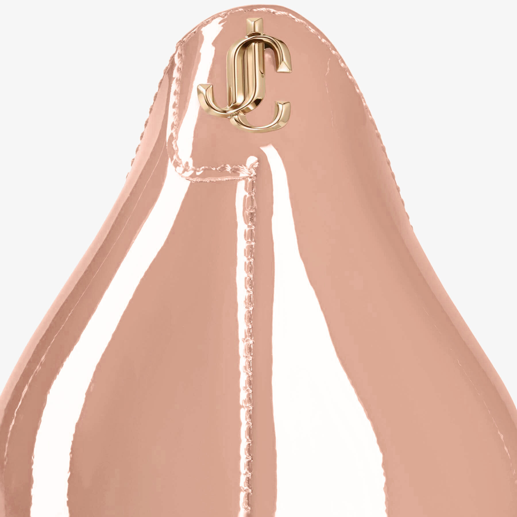 Love 100
Ballet-Pink Patent-Leather Pointed Pumps with JC Emblem - 4