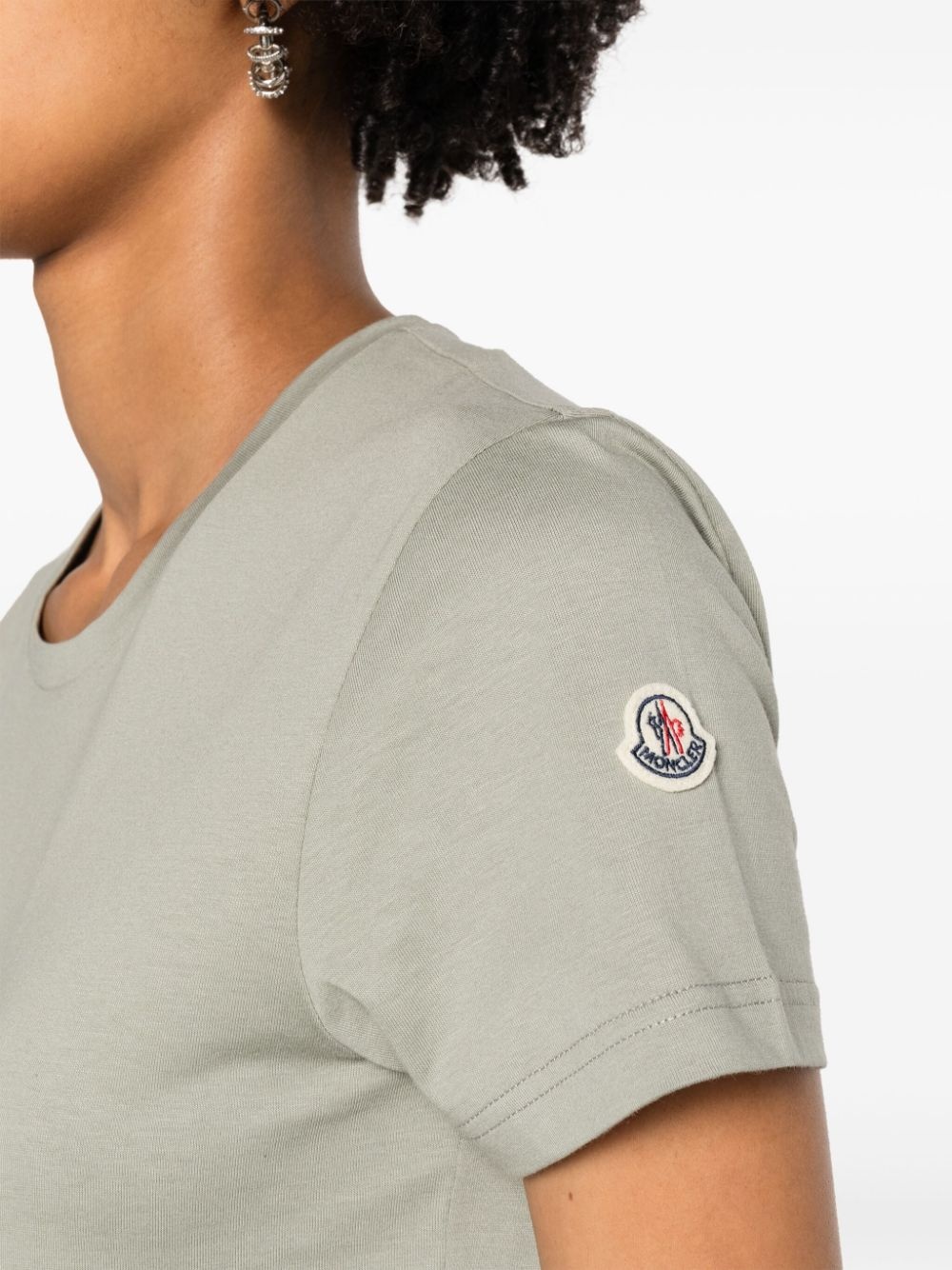logo-patch cotton T-shirt - 5
