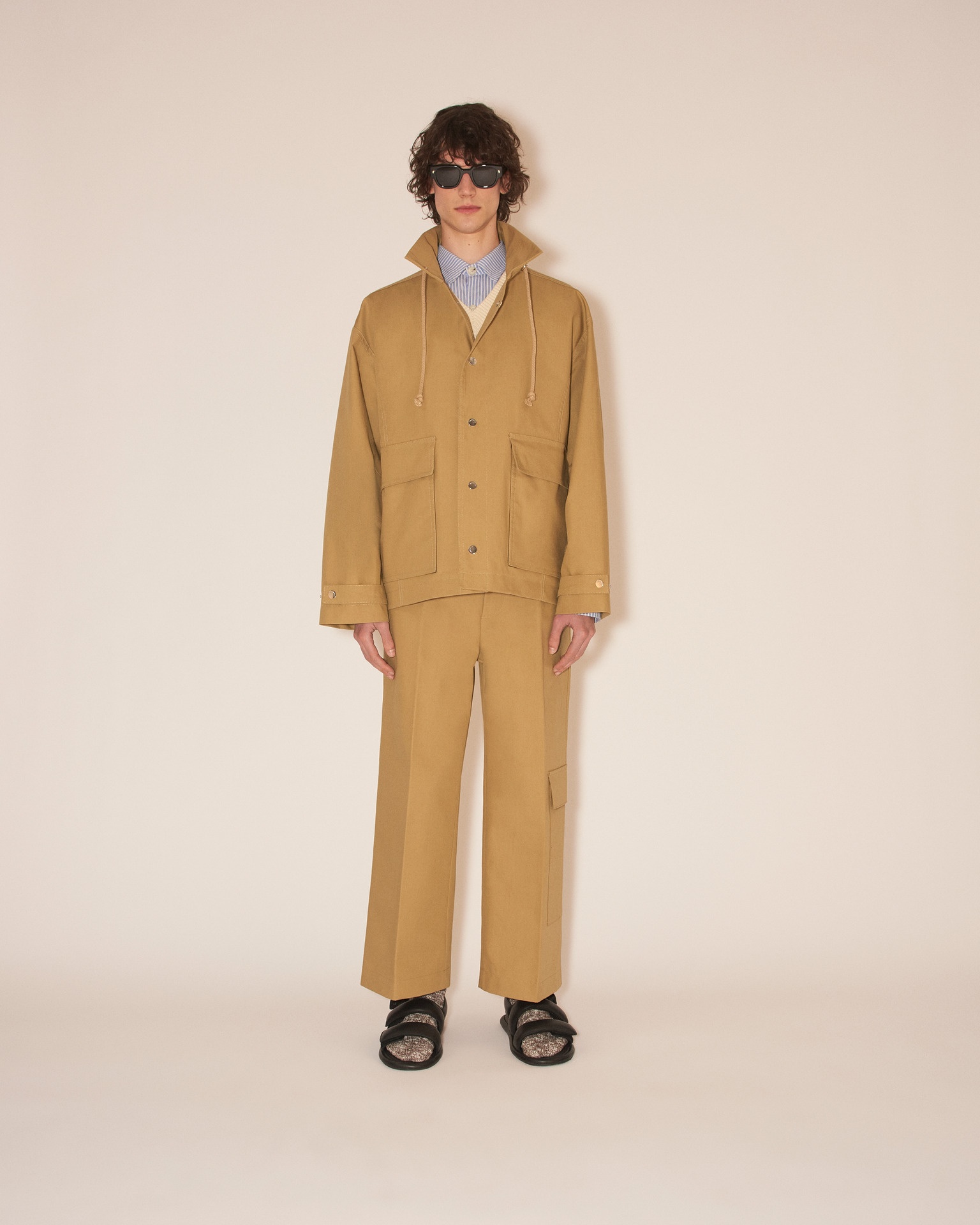 ELIAS - Technical canvas coat - Khaki - 3