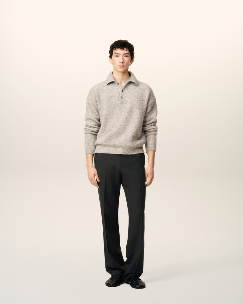 AMI Paris BLACK WOOL STRAIGHT TROUSERS outlook