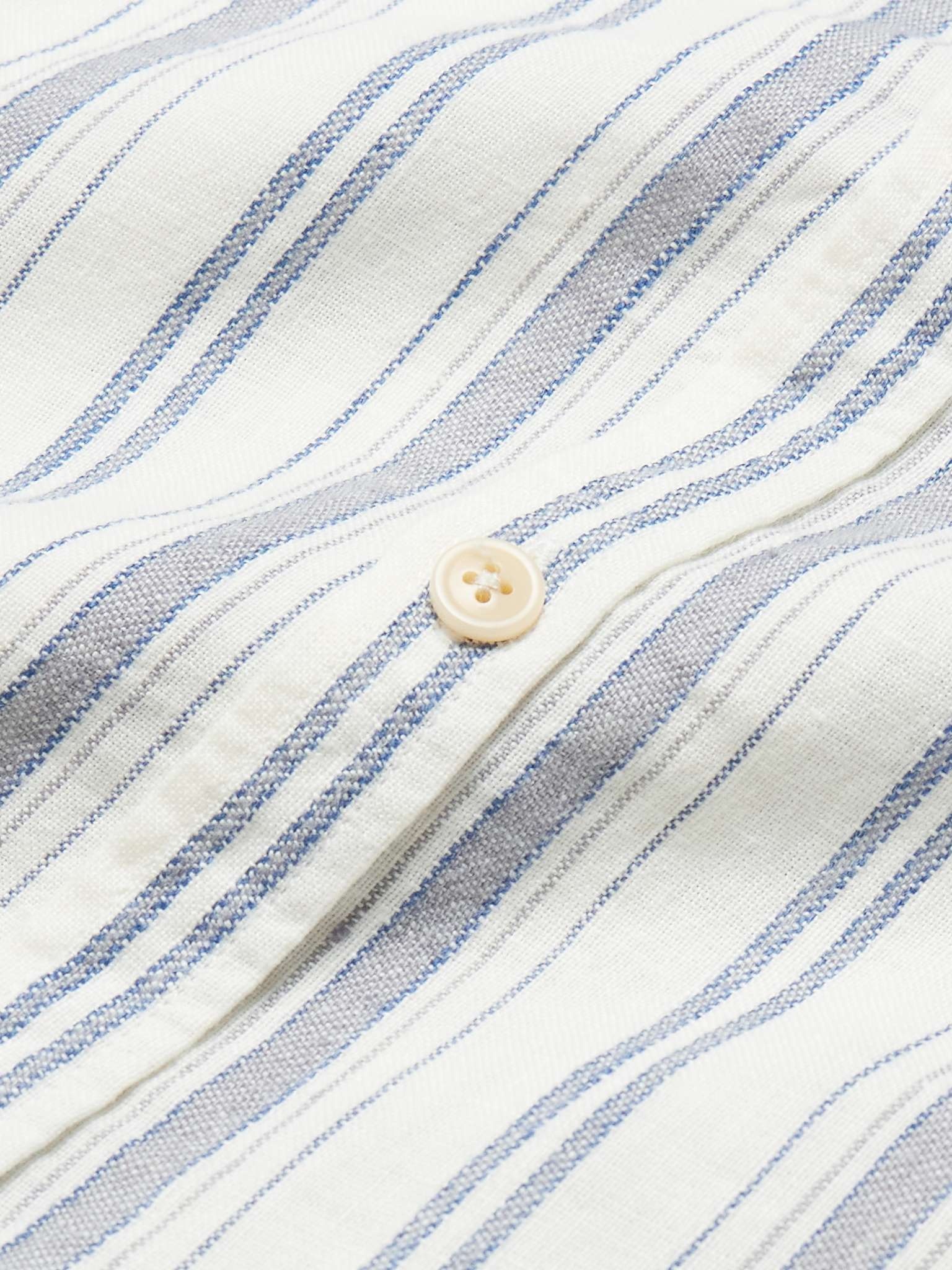 New York Special Striped Cotton and Linen-Blend Shirt - 4