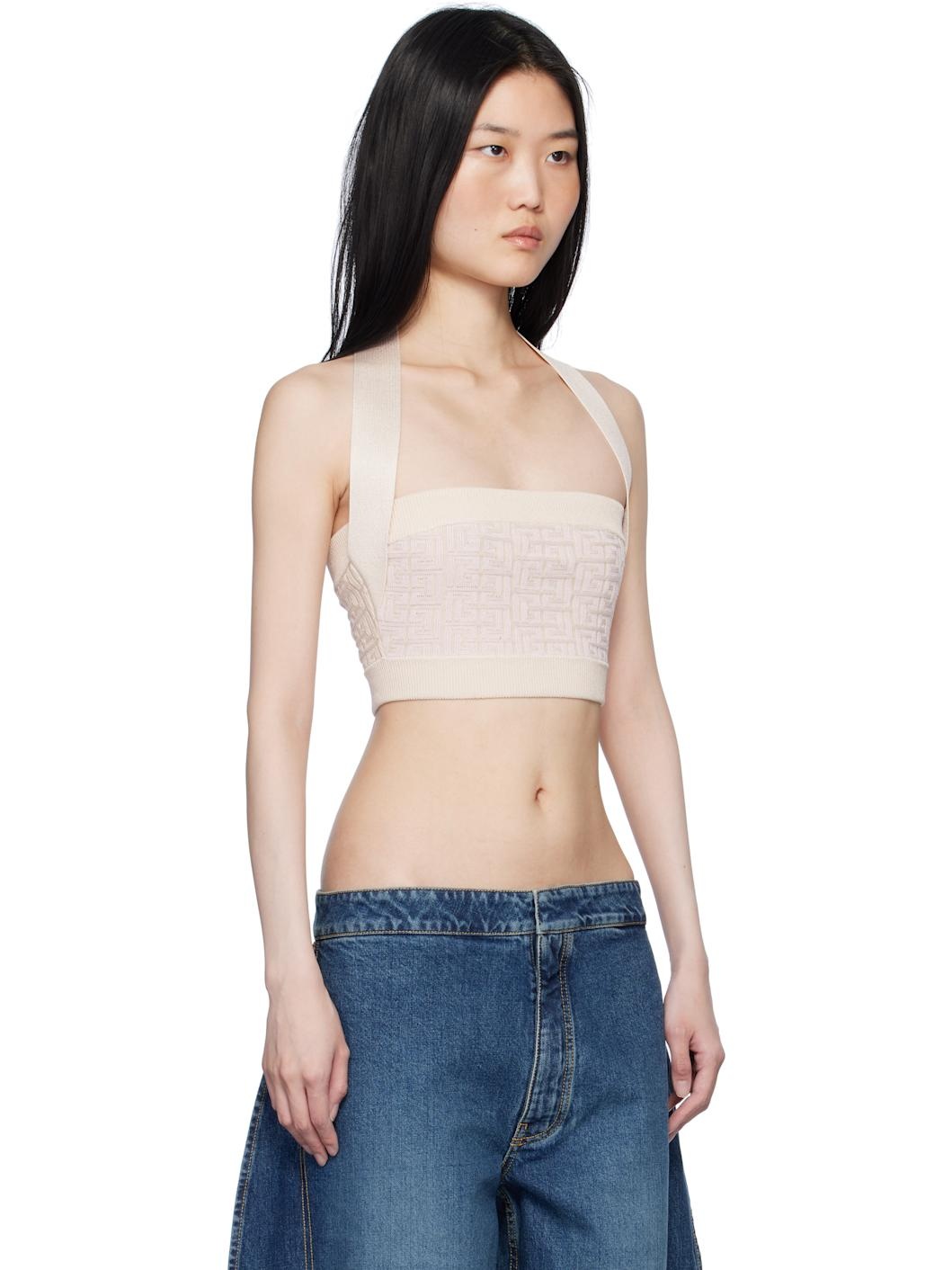 Beige PB Labyrinth Monogram Tank Top - 2