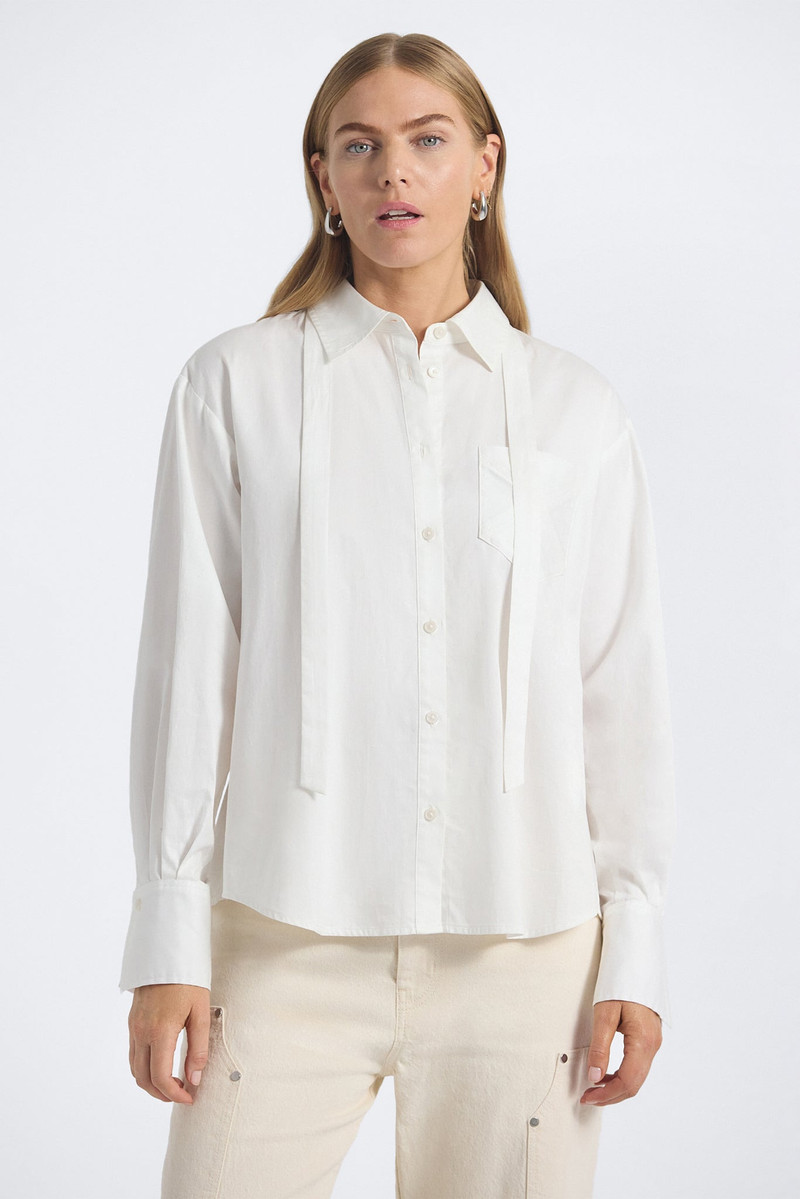 EDELINE BUTTON UP SHIRT WITH NECK TIE 3