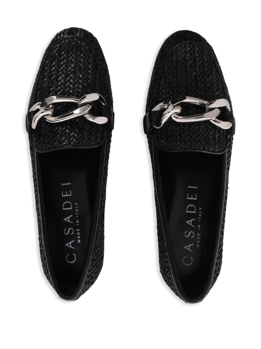 chain-link detail loafers - 4