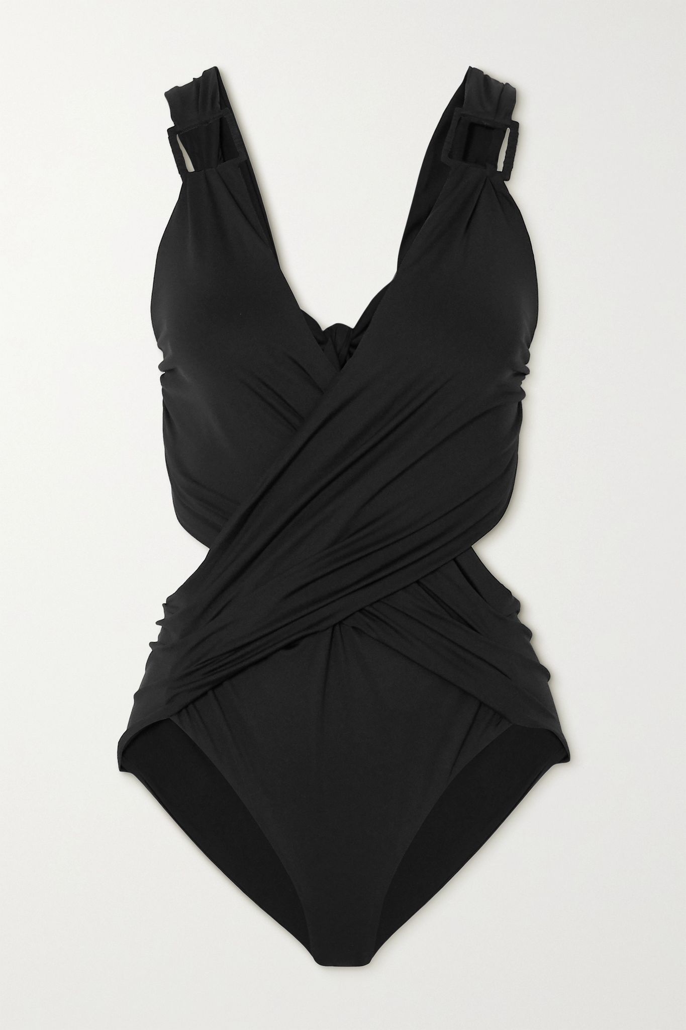 Mirage wrap-effect cutout swimsuit - 1