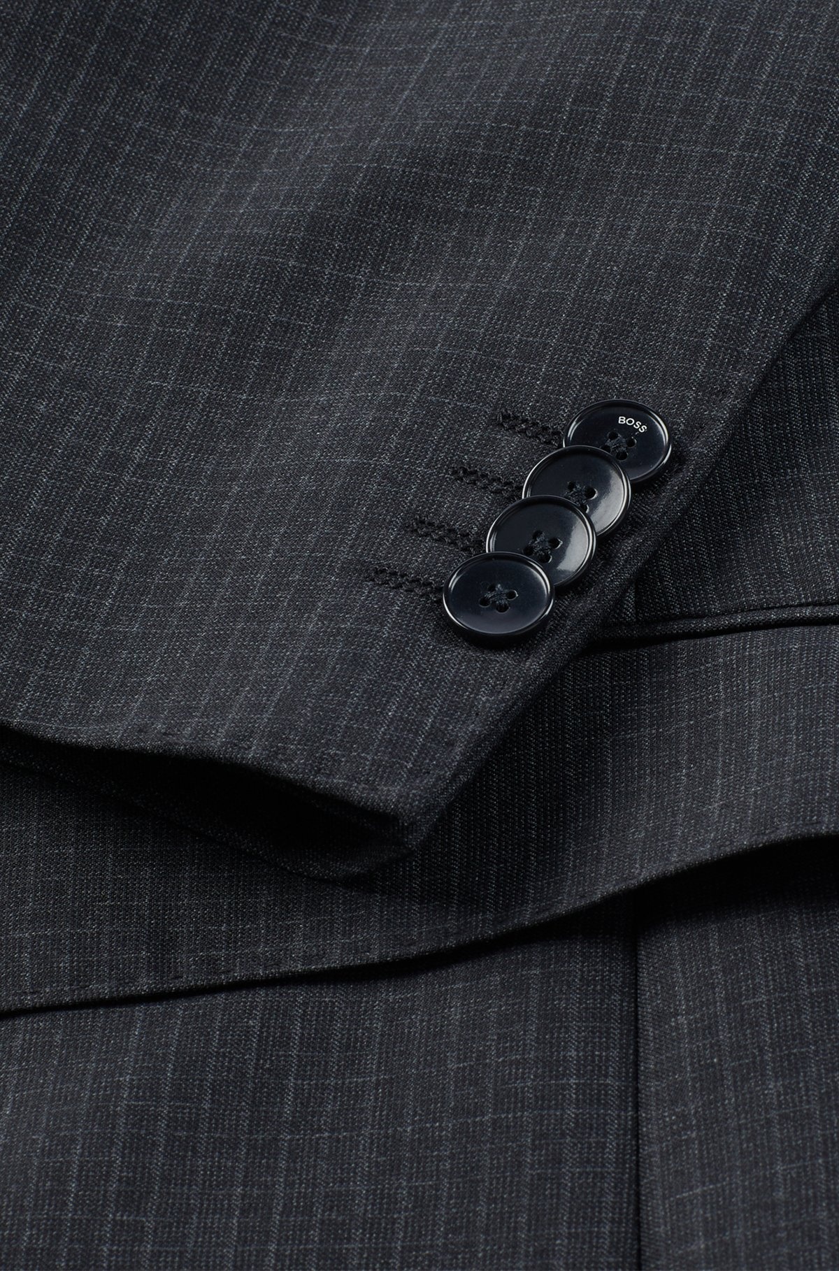 SLIM-FIT SUIT IN MICRO-PATTERNED WOOL - 9